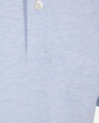 Piqué poloshirt melange lichtblauw