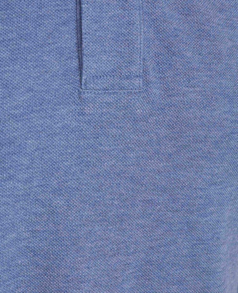 Piqué poloshirt melange blauw