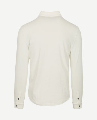 Longsleeve polo off white