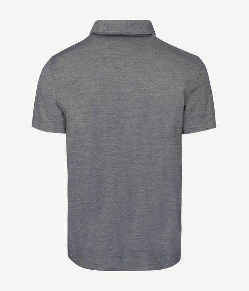 Poloshirt luxury knitted melange blauw