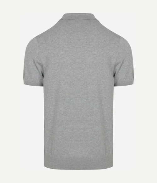 Knitted poloshirt grijs