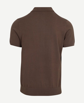 Poloshirt luxury basic bruin