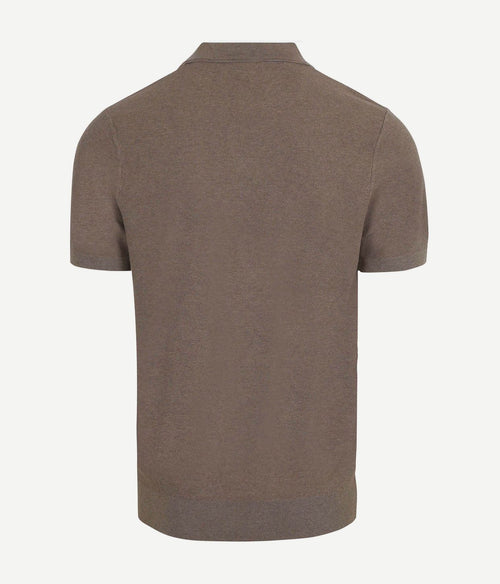 Poloshirt riva luxury structure taupe