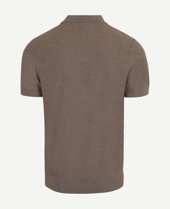 Poloshirt riva luxury structure taupe