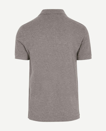 Piqué poloshirt melange bruin