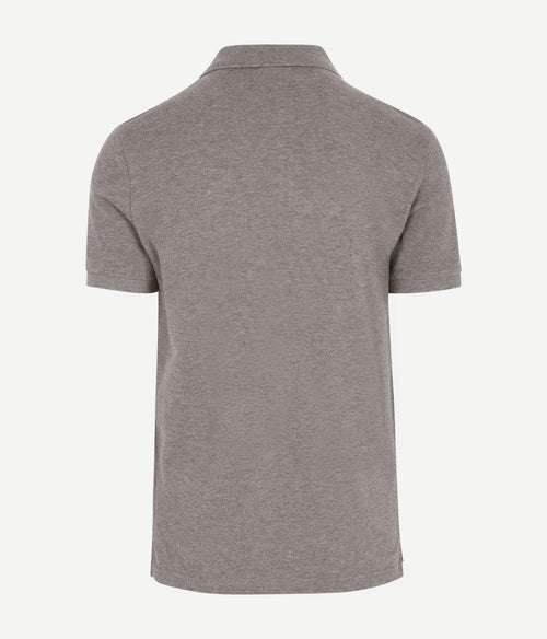 Piqué poloshirt melange bruin