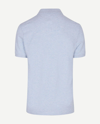 Piqué poloshirt melange lichtblauw