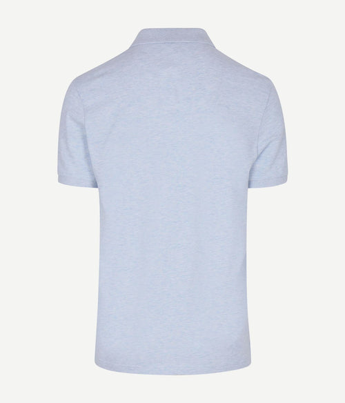 Piqué poloshirt melange lichtblauw