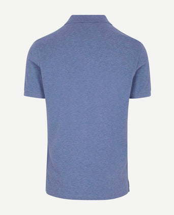 Piqué poloshirt melange blauw