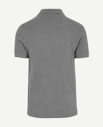 Piqué poloshirt melange grijs