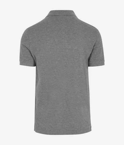 Piqué poloshirt melange grijs