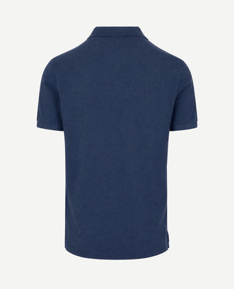 Piqué poloshirt melange indigo