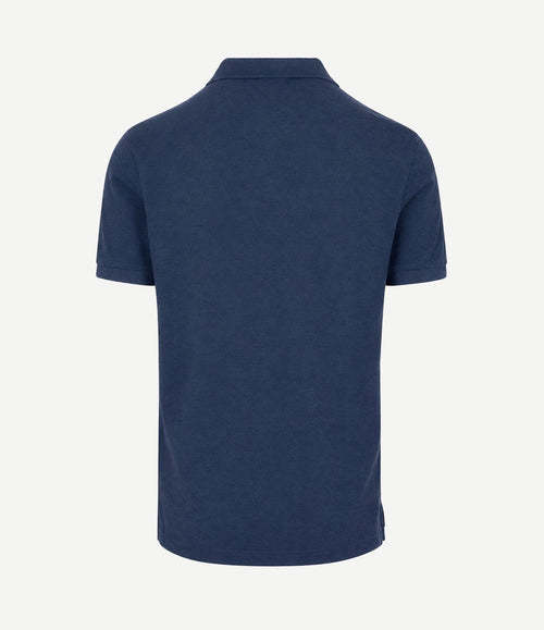 Piqué poloshirt melange indigo