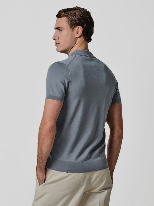 Poloshirt luxury basic blauw