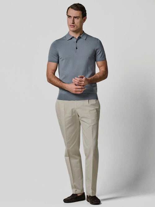 Poloshirt luxury basic blauw