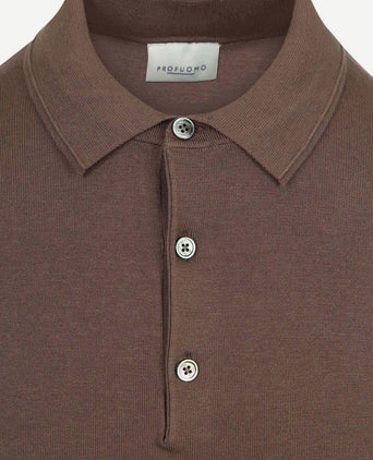Poloshirt luxury basic bruin