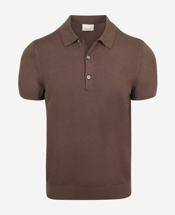 Poloshirt luxury basic bruin
