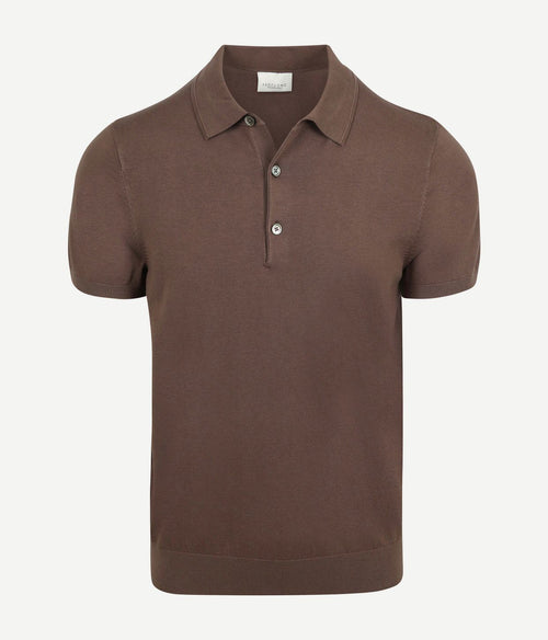 Poloshirt luxury basic bruin