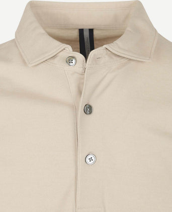 Profuomo poloshirt luxury knitted beige
