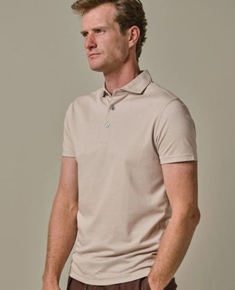 Profuomo poloshirt luxury knitted beige