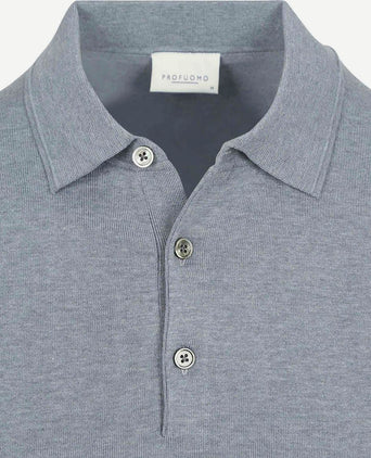 Profuomo poloshirt luxury knitted blauw