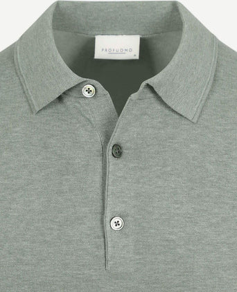 Profuomo poloshirt luxury knitted groen