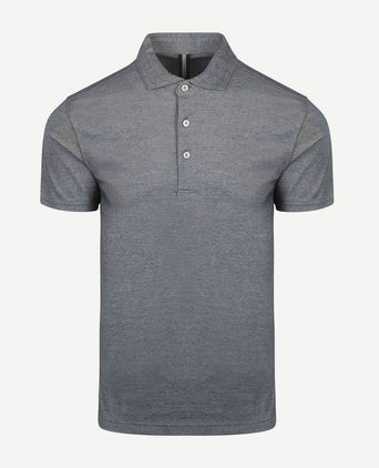 Poloshirt luxury knitted melange blauw