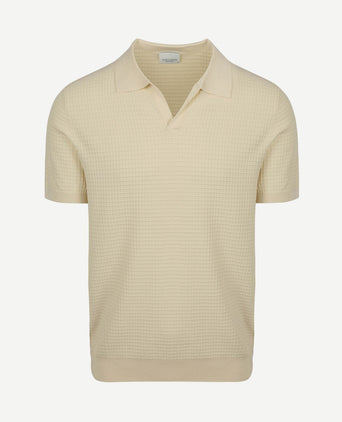 Poloshirt riva structure ecru