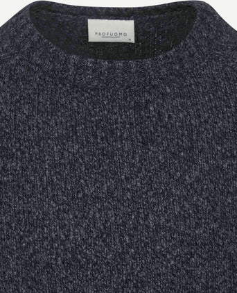 Profuomo pullover boiled wool donkerblauw