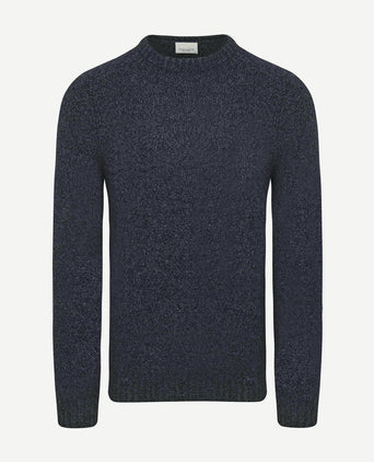 Profuomo pullover boiled wool donkerblauw