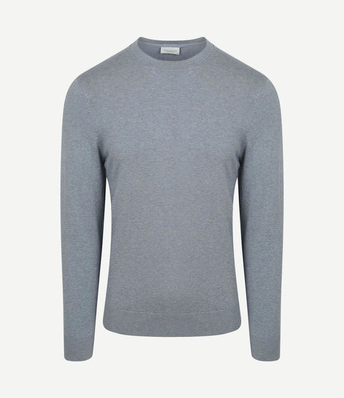 Pullover crewneck basic blauw