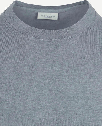 Profuomo pullover crewneck basic blauw | Regular-fit