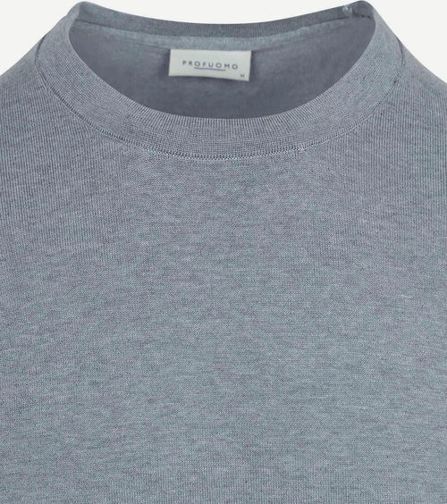 Profuomo pullover crewneck basic blauw | Regular-fit