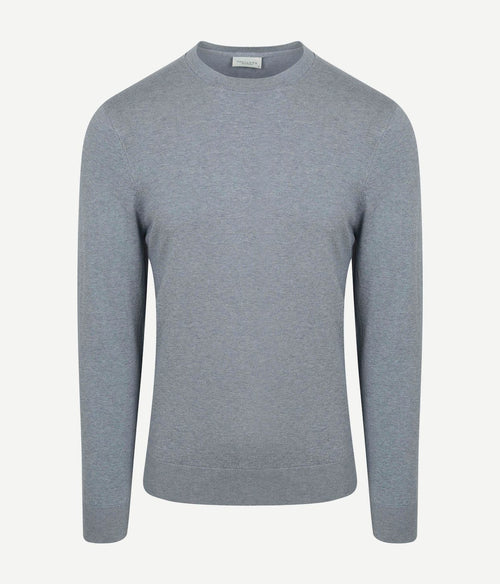 Profuomo pullover crewneck basic blauw | Regular-fit