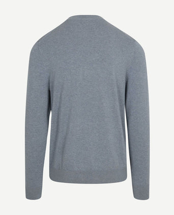 Profuomo pullover crewneck basic blauw | Regular-fit