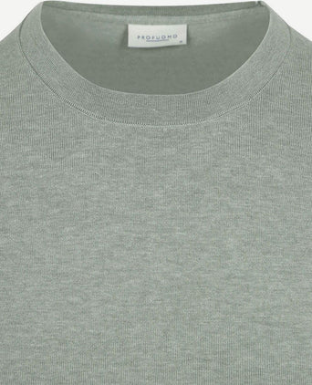 Profuomo pullover luxury basic groen | Regular-fit