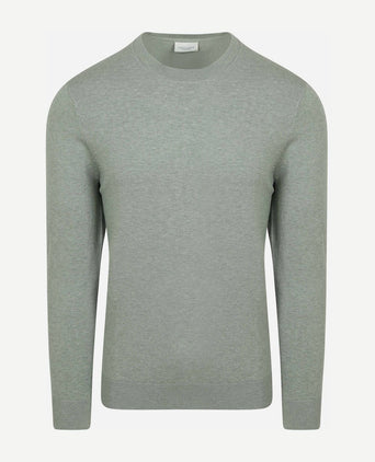 Profuomo pullover luxury basic groen | Regular-fit