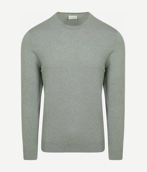 Profuomo pullover luxury basic groen | Regular-fit