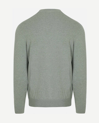 Profuomo pullover luxury basic groen | Regular-fit