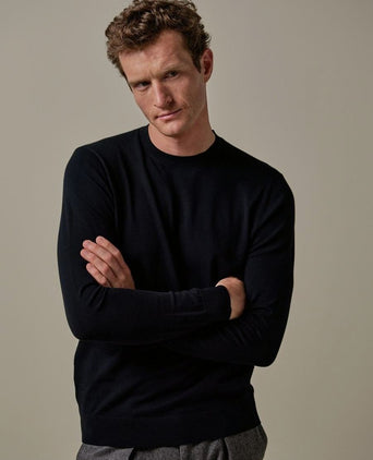 Profuomo pullover luxury donkerblauw