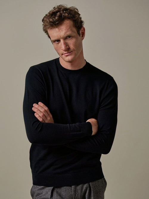 Profuomo pullover luxury donkerblauw