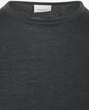Profuomo pullover merinowol antraciet
