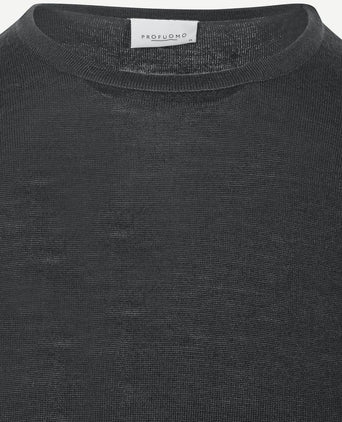 Profuomo pullover merinowol antraciet