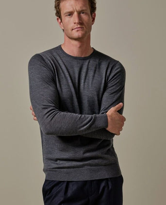 Profuomo pullover merinowol antraciet