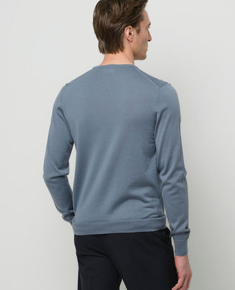 Pullover merinowol blauw