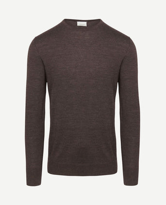 Pullover merinowol bruin