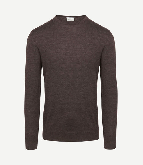 Pullover merinowol bruin