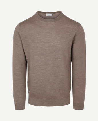 Pullover merinowol bruin