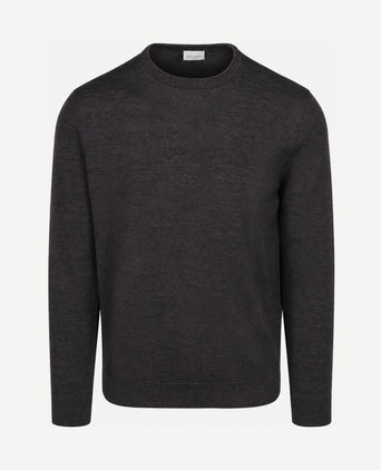 Pullover merinowol donkerbruin