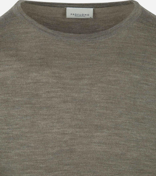Profuomo pullover merinowol groen